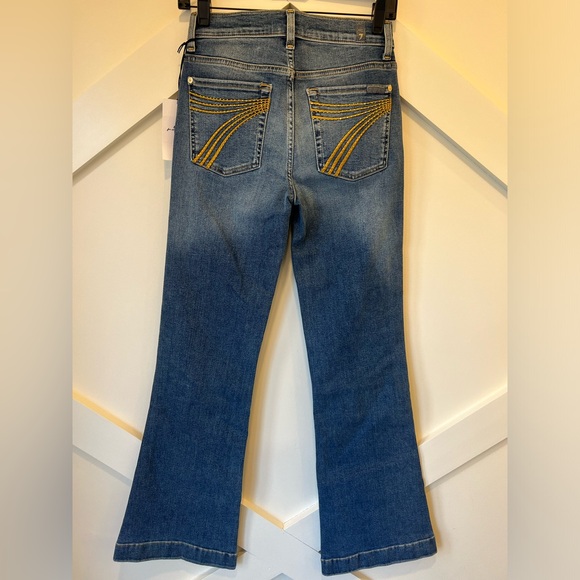 7 For All Mankind Tailorless Dojo Jeans Size 26 7FAMK NWT With Rhinestones - Picture 6 of 14